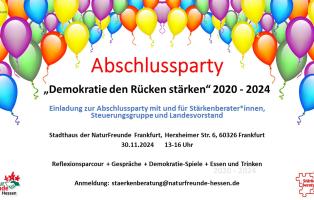 Einladung zur Abschlussparty Abschlussparty der Stärkenberatung Hessen